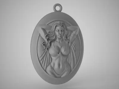 Girl Pendant 3D print model
