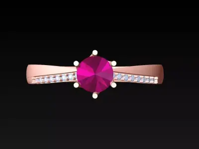 Diamond Ring - Womens Rings - N719034 3D print model