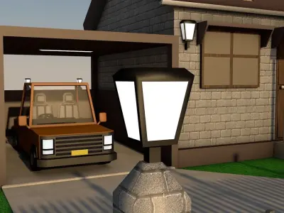 Cartoon House 3D model