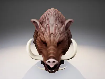 Stylized Boar Low-poly 3D model