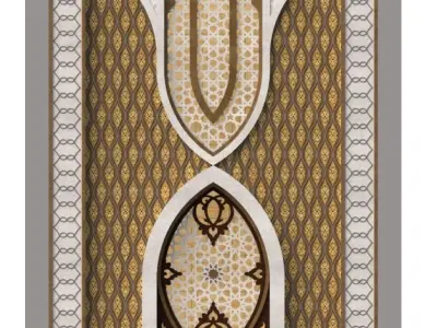 ornament islamic wall art 3D model