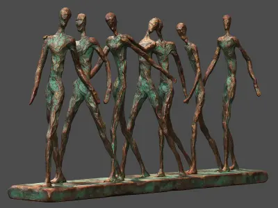 Abstract Family Camaraderie Decorative Showpiece Ornament 3D model