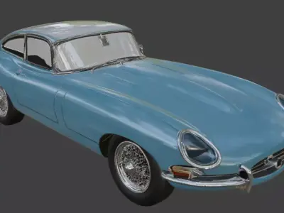 1961 Jaguar E-Type 3D Printable Model 3D print model