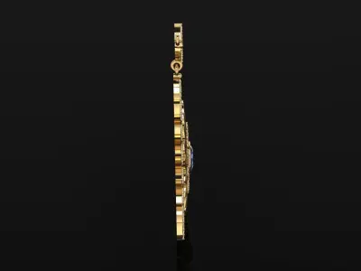 Gold Necklace Mandala 3D print model