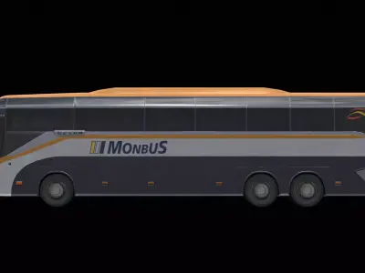 Low-Poly Setra S 519 HD Bus Low-poly 3D model