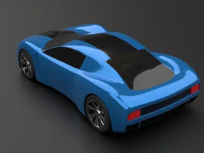 Racing car Low-poly 3D model from CGTrader