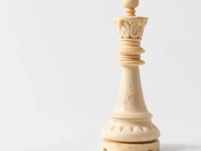 Elegant Ivory Chess King model pack Low-poly 3D model