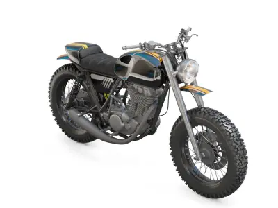 Yamaha SR500 Custom Bike 3D model