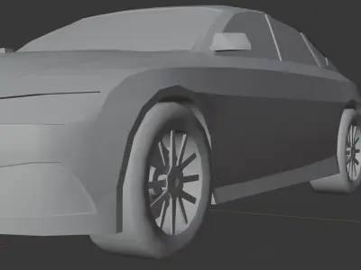 Low Poly gameready Audi A7 Low-poly 3D model