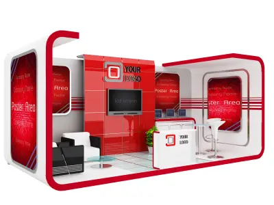  Booth Exhibition Stand a426 3D model
