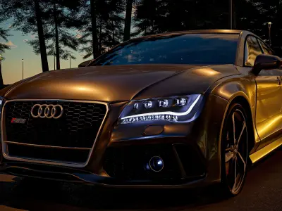 Audi RS7 2013 Sportback Realistic car  3D model