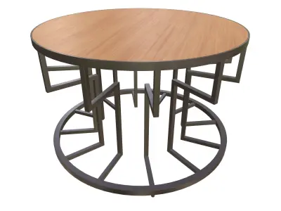 Round Table Round Table V2 3D Model VR AR PBR Low-poly 3D model