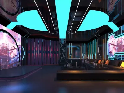 Luxury Modern Bar - Night  Club - KTV room 3D model 3D model