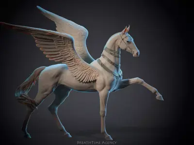 Akhal-Teke Pegasus I 3D Sculpting 3D print model