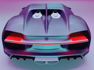 Bugatti Chiron high poly 3D model 3D model