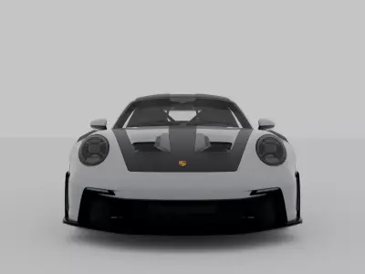 Porsche 911 GT3 RS 992 2023 Game and Cinematic Ready Realistic Low-poly 3D model