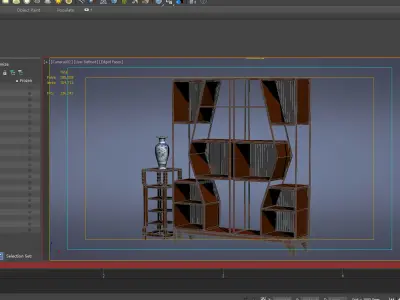 cabinet cabinet wardrobe sofa bed table bookshelve 3D model