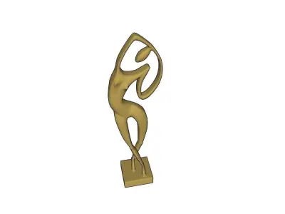 woman decorative sculpture 3D print model