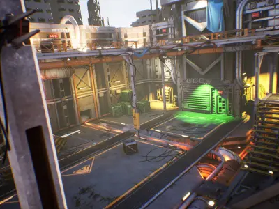 Sci-Fi Kitbash Level Builder Vol2 Low-poly 3D model