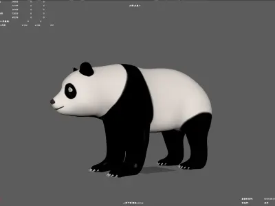 panda  huahua 3D model
