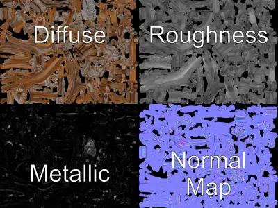 Ornate Garden Archway Model Pack Low-poly 3D model