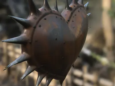 Spiked Rusty Heart 3D model