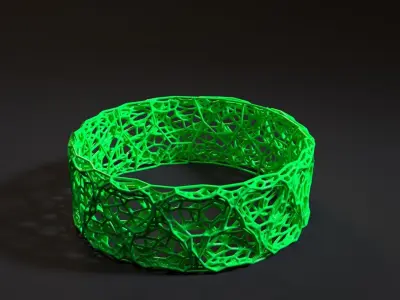 Bracelet 3 wire ring 3D print model