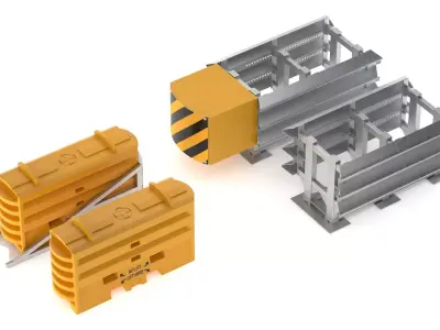 Modular Crash Cushion 3D model