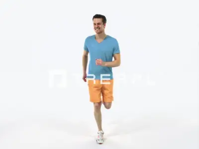 Virtue 02K Running Jogging Football Sports Man Low-poly 3D model