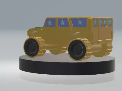 Off-Road Monster Vehicle 3D Printable Model 3D print model