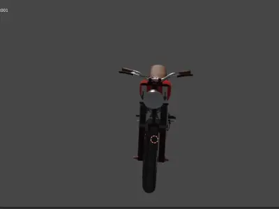 Yawa Bike Low Poly Bike Low-poly 3D model