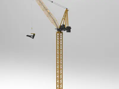 Tower crane building II 3D model