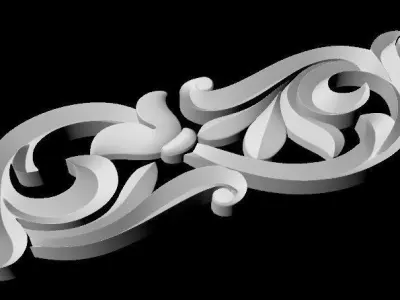 Decor for furniture 3D model 7