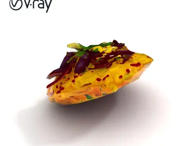 Gourmet Italian Risotto Plate Presentation model pack Low-poly 3D model