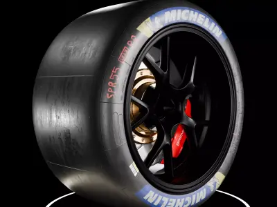 Michelin Pilot Sport GT Slick Real-World Details Low-poly 3D model