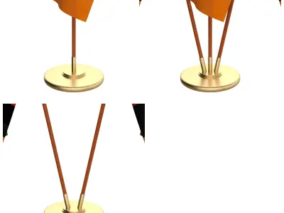 Zambia Flag Pack 3D model