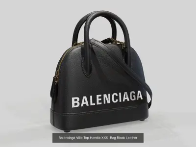 Balenciaga Ville Top Handle XXS  Bag Leather 3D Model Pack