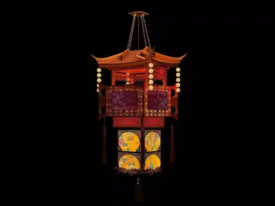 Chinese palace lantern  Low-poly 3D model