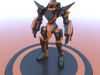 Cyborg Prototype Mecha Robot SciFi Free 3D model