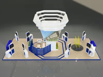 Booth Exhibition Stand a248 3D model
