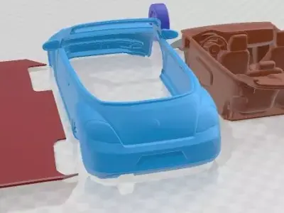 Volkswagen Beetle Convertible 2015 Printable Car  3D print model