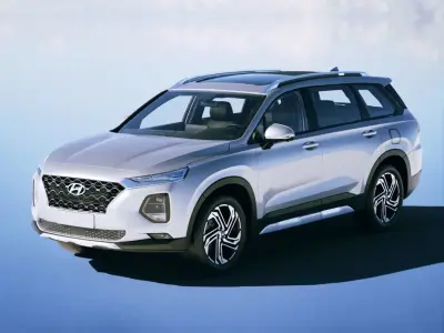 Hyundai Santa Fe 2020 Low-poly 3D model