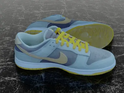 NIKE DUNK DUSTY OLIVE 3D SHOES 3D model
