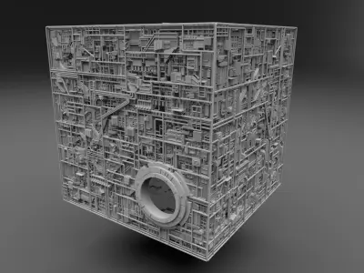 Borg Cube Scale model   3D print model