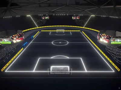 Glow Stadium PBR Low-poly 3D model