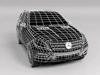 MERCEDES ML 2012 LOWPOLY Low-poly 3D model