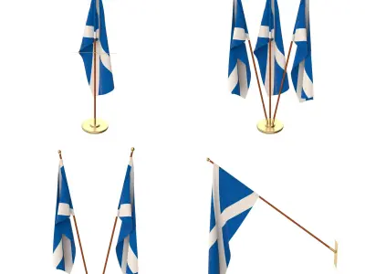 Scotland Flag Pack 3D model