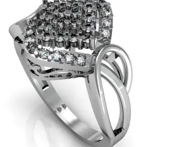 daimond ring 3D print model order