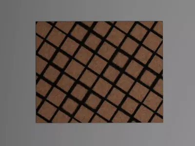 Brown and Black fishnet Rug Free 3D model