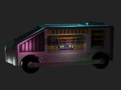 Sci-fi Car Low-poly 3D model